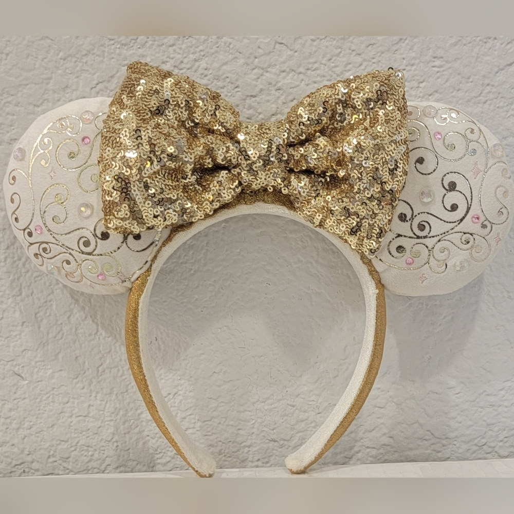 Gold Sequin Bow Kids Headband